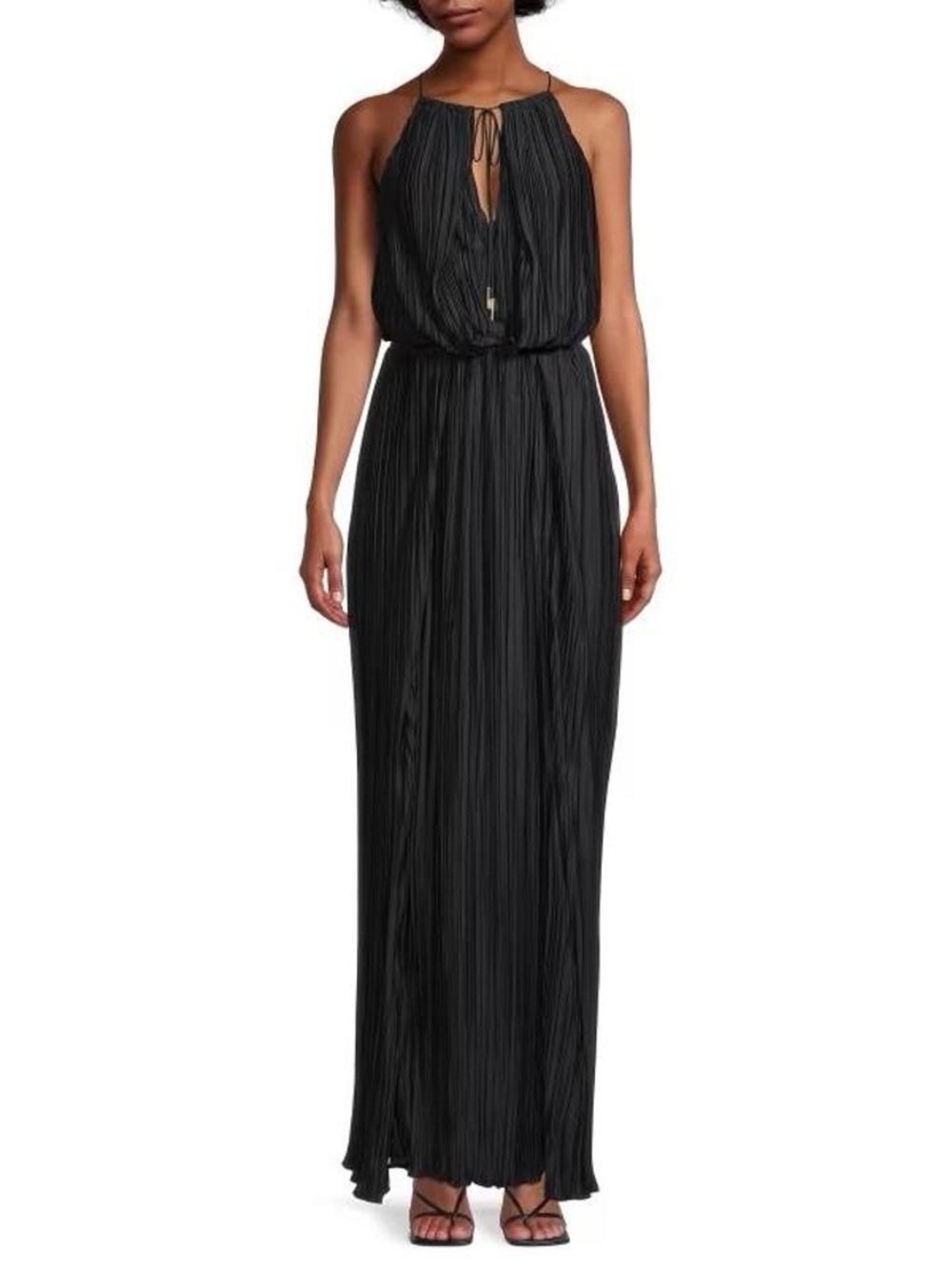 Significant Other Adeline Pleated Maxi Dress Midnight Size 4